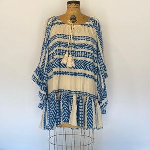 Beautiful blue & white boho dress